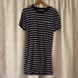 Madewell Black and White Striped Dress